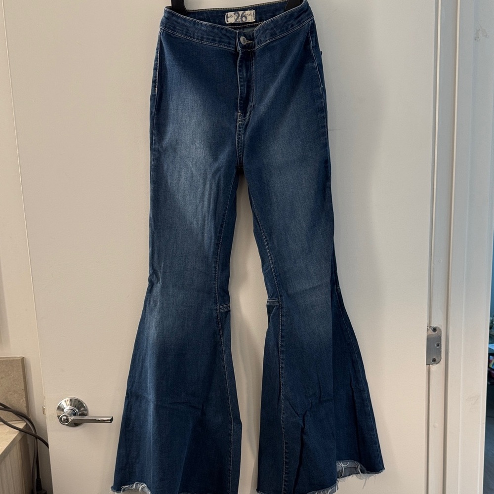 We The Free Dark Blue Flare Jeans
